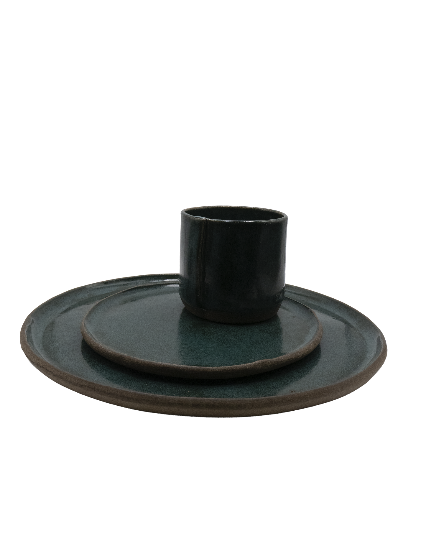 Conjunto de pratos e copo