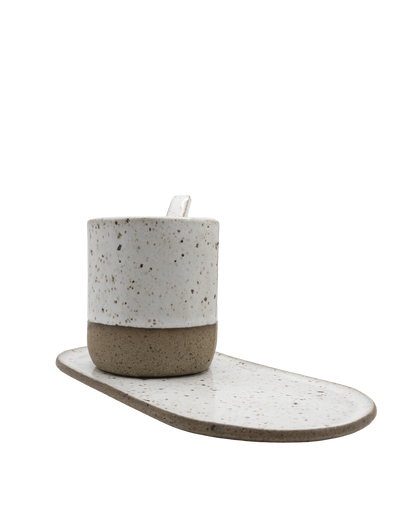 Conjunto copo, pires e colher