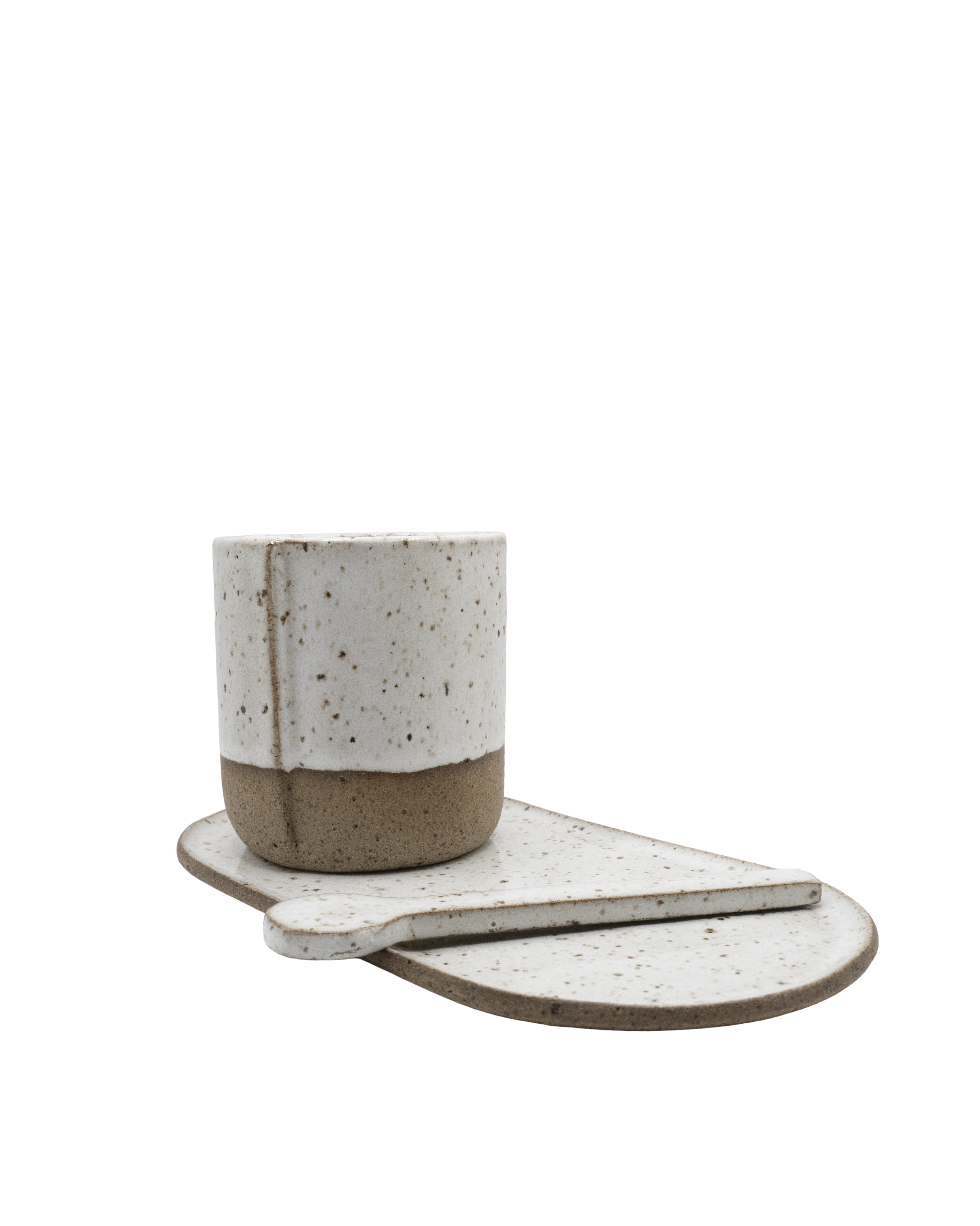 Conjunto copo, pires e colher