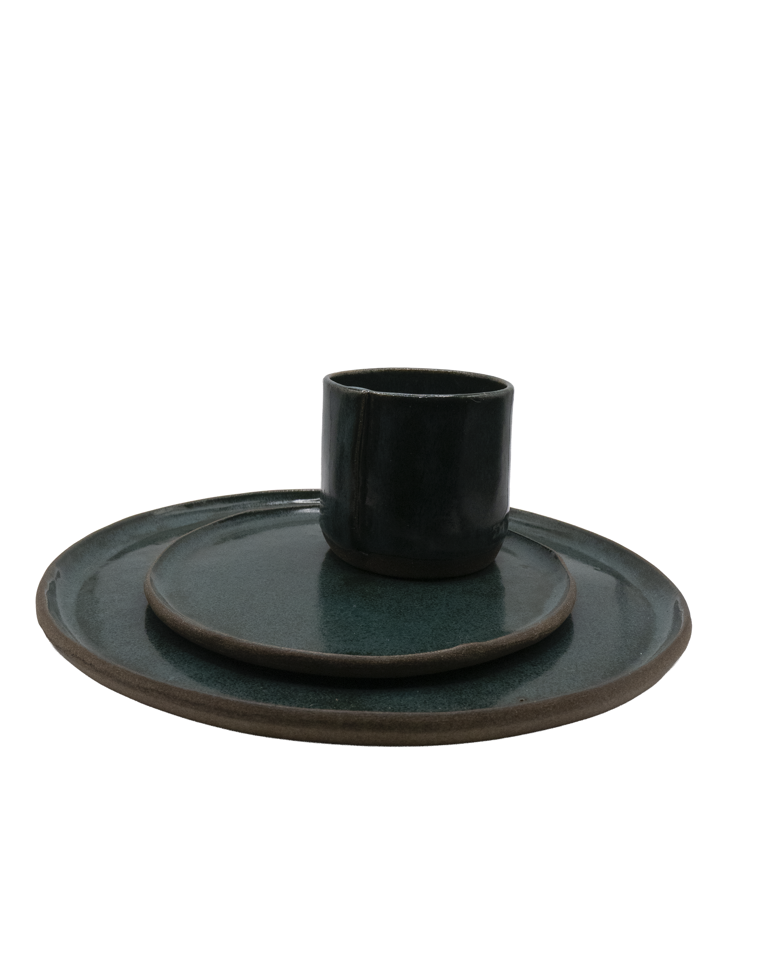 Conjunto de pratos e copo