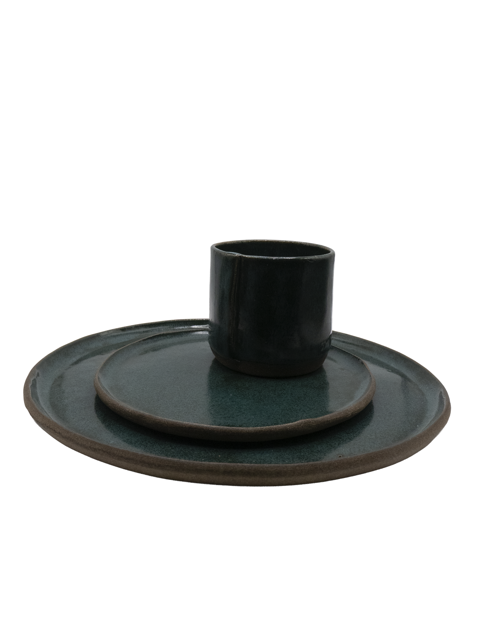 Conjunto de pratos e copo