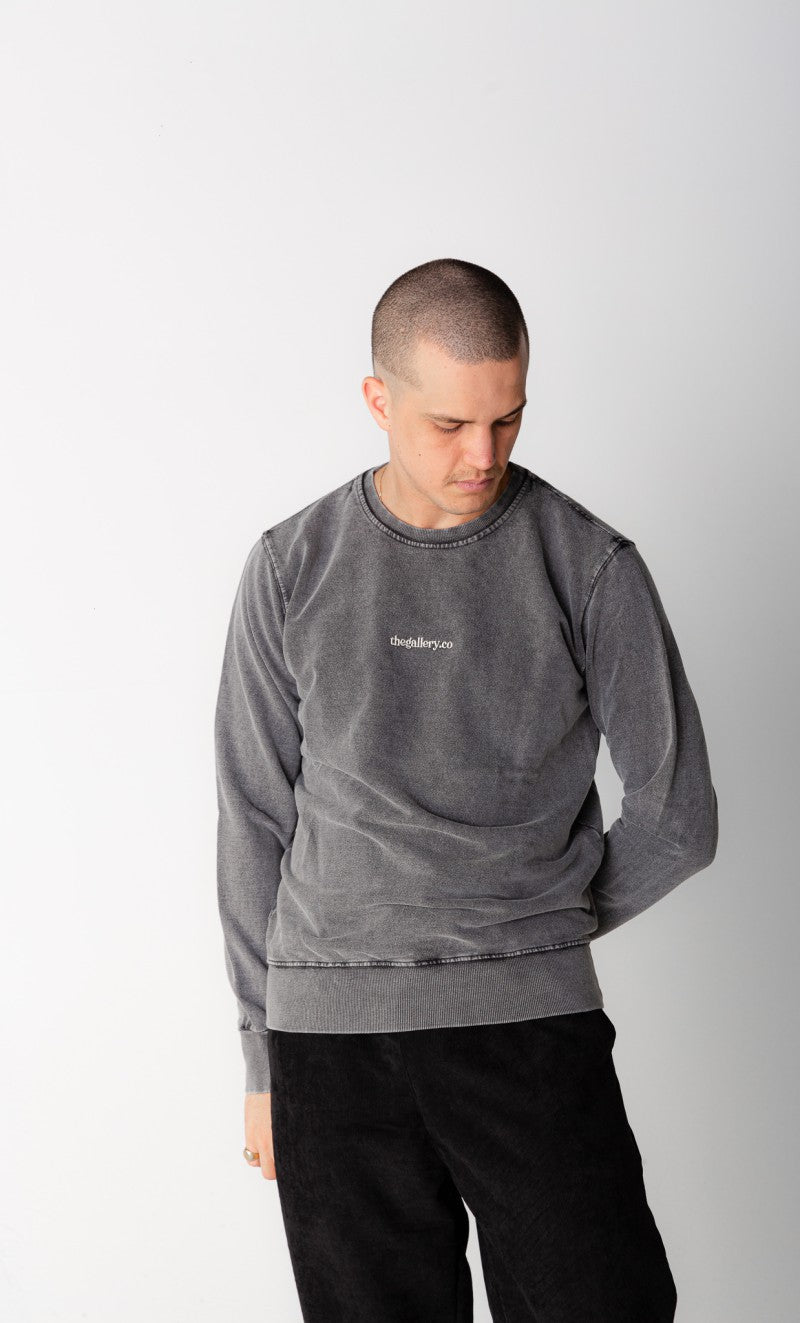 Moletom Básico Bordado Chumbo