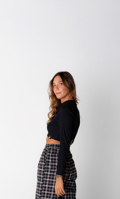 Cropped Feminino Manga Longa