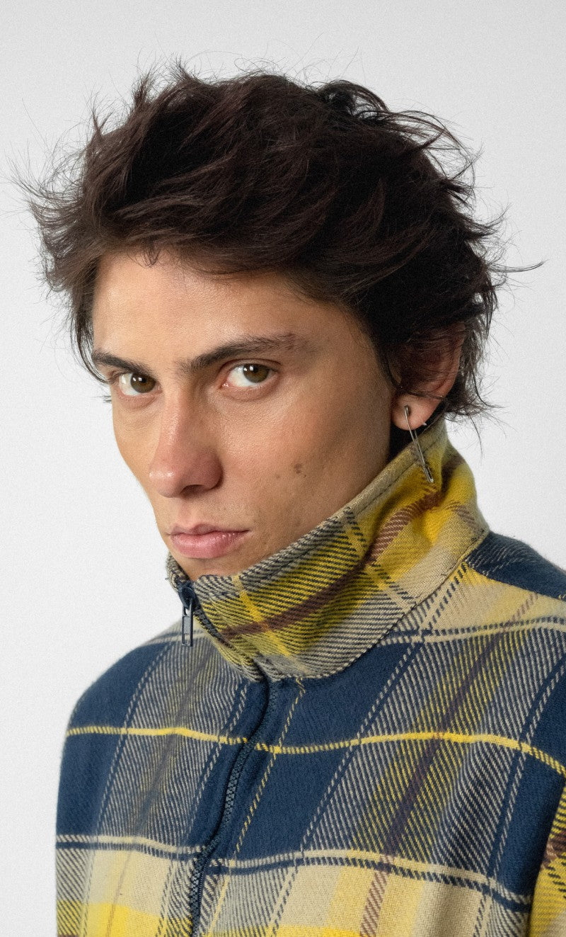 Camisa de Flanela Elegance Zipper Xadrez