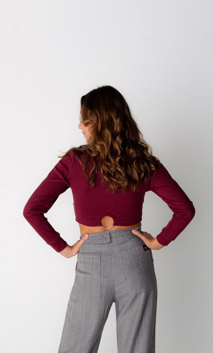 Cropped Feminino Manga Longa