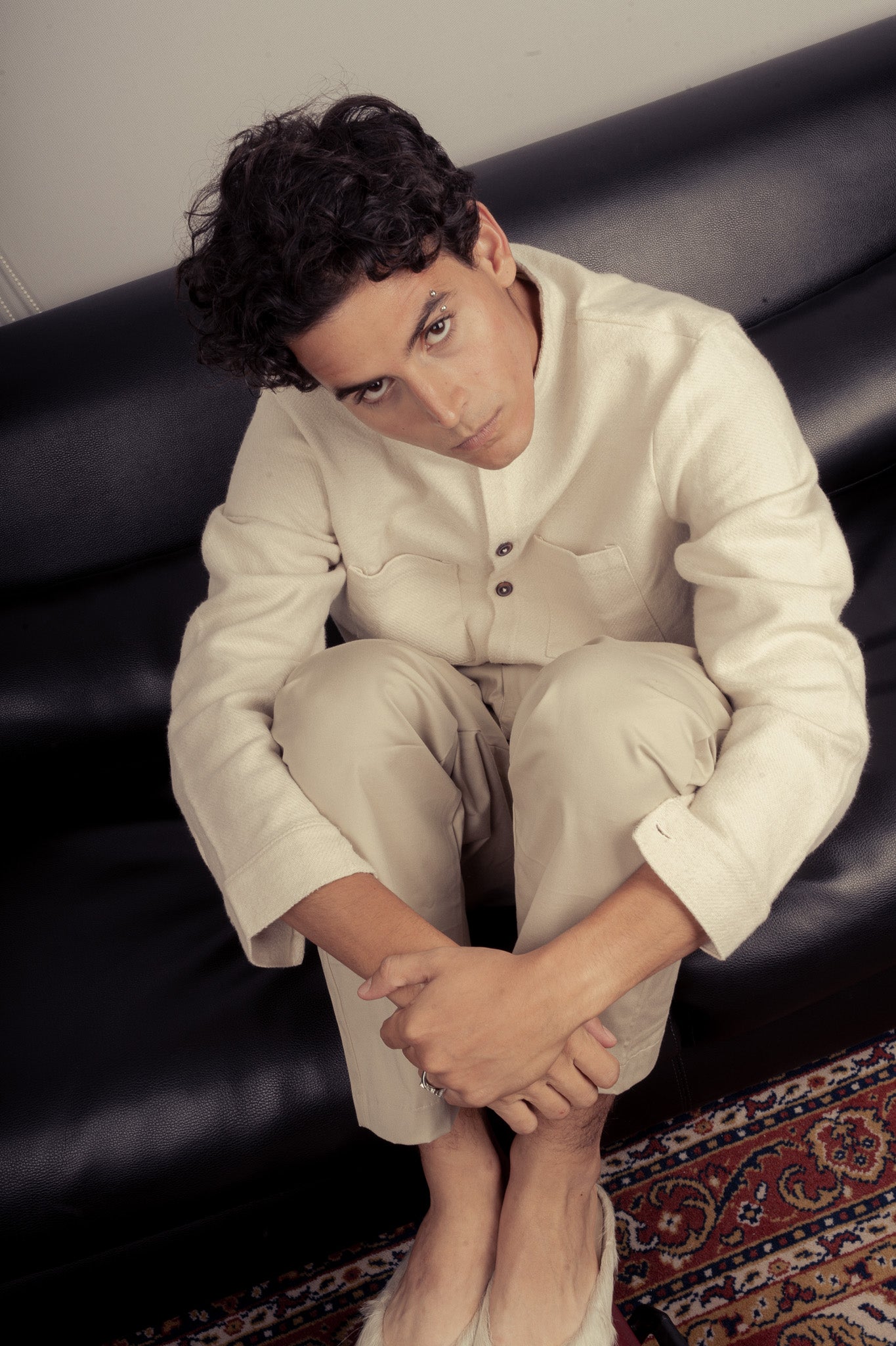 Camisa de Flanela gola padre