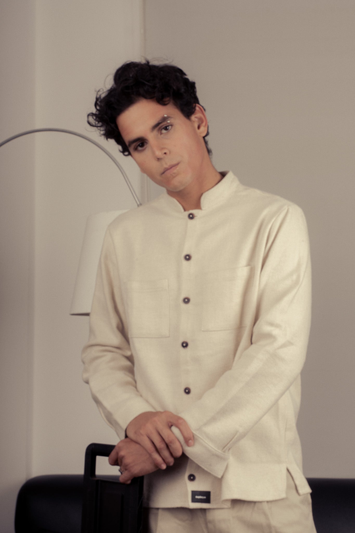 Camisa de Flanela gola padre