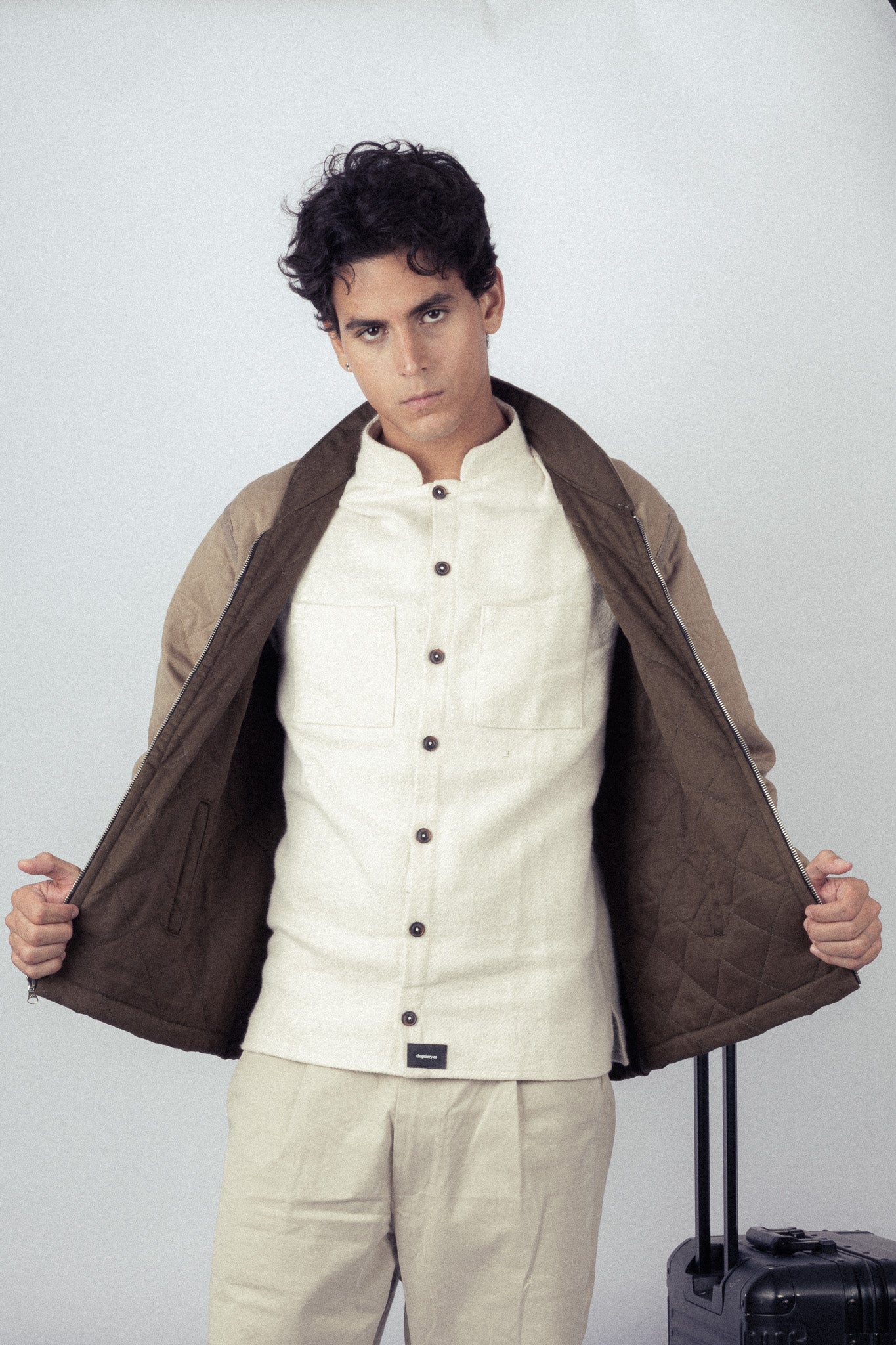 Camisa de Flanela gola padre