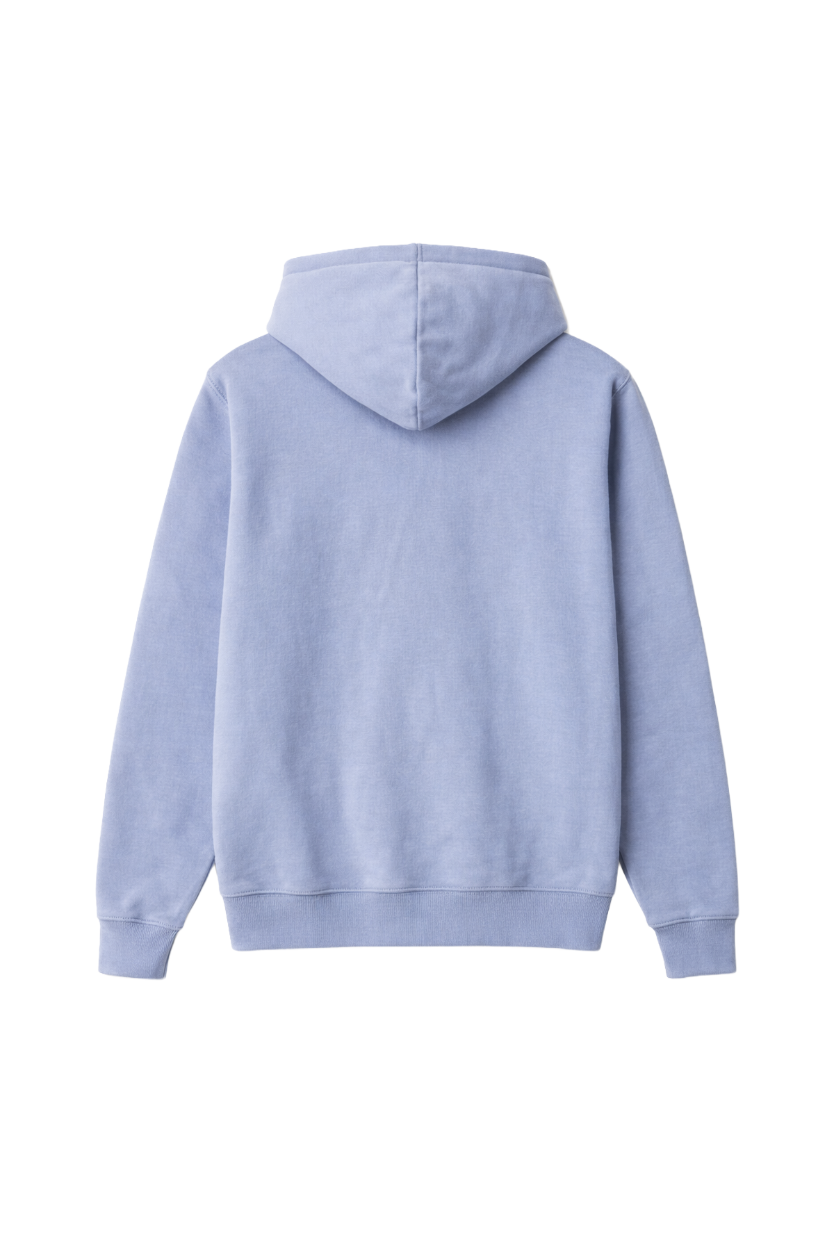 Moletom com Capuz Básico Bordado Azul Claro