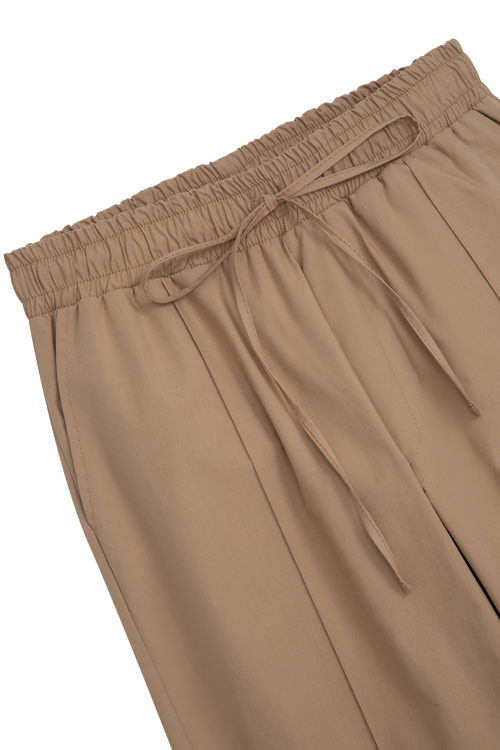Calça reta paper bege