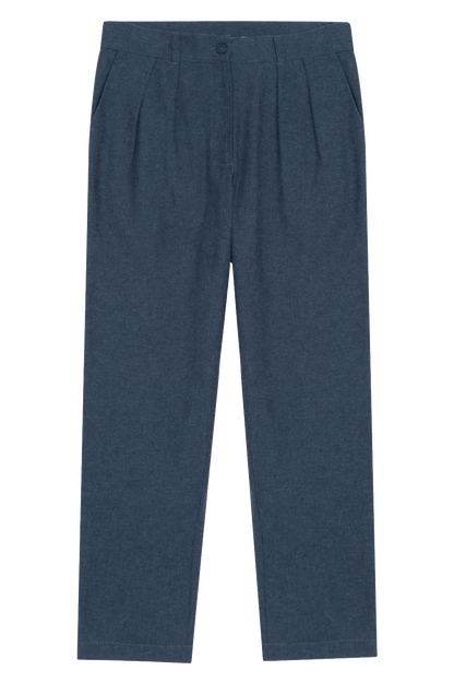 Calça de alfaiataria flanelada