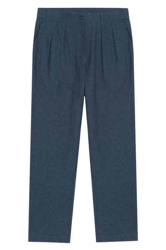 Calça de alfaiataria flanelada