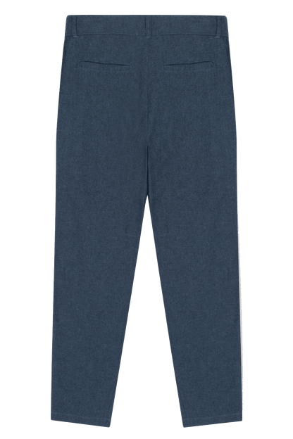 Calça de alfaiataria flanelada