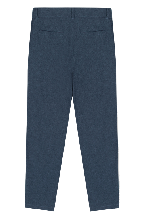 Calça de alfaiataria flanelada