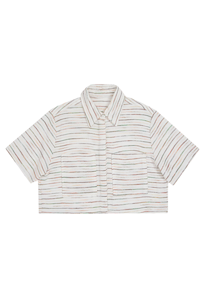 Camisa Cropped Listrada