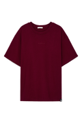 Camiseta básica oversized bordô