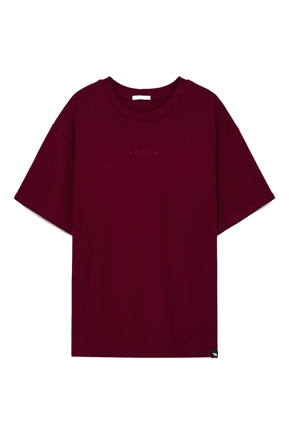 Camiseta básica oversized bordô