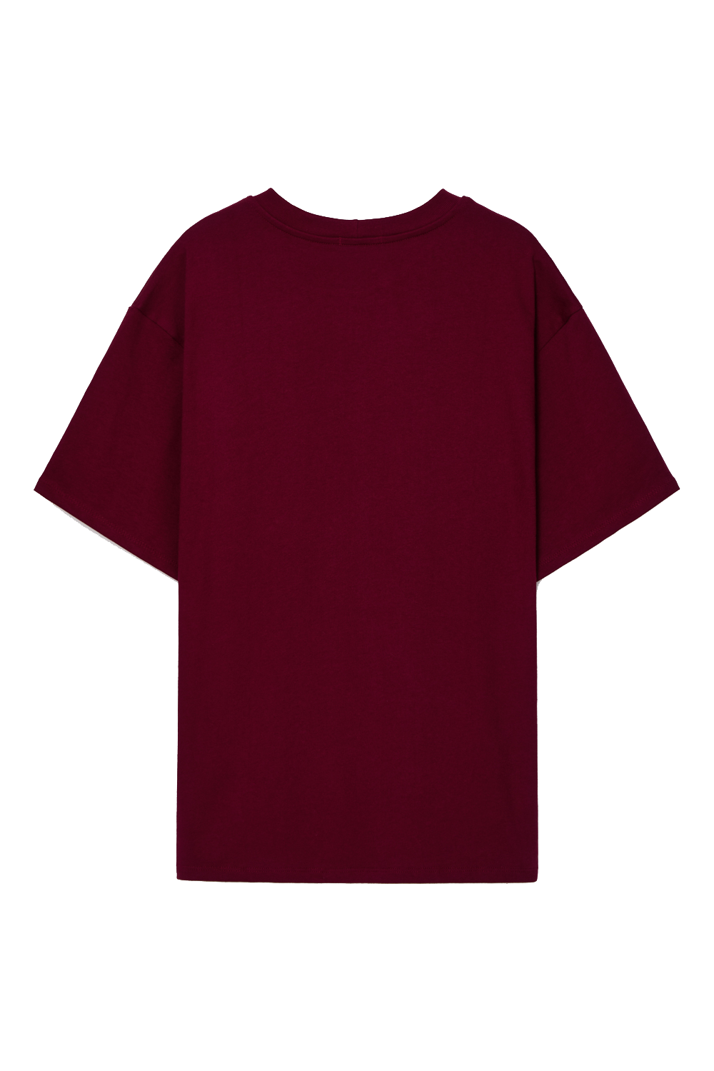 Camiseta básica oversized bordô