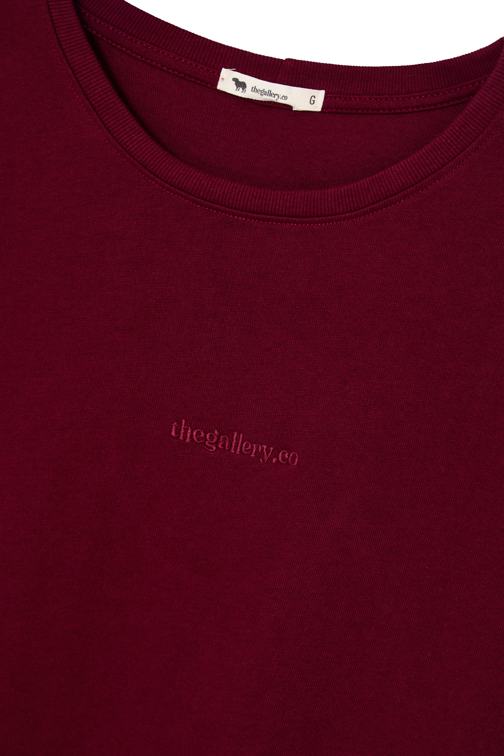 Camiseta básica slim bordô