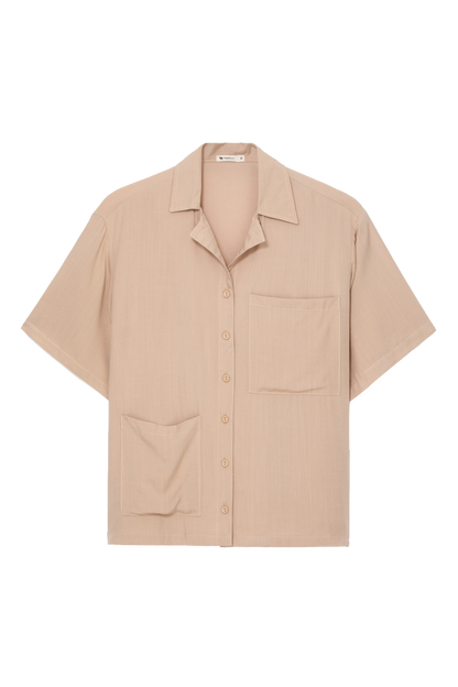 Camisa Gola Blazer Feminina