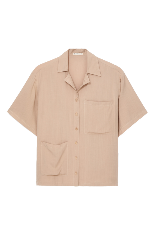 Camisa Gola Blazer Feminina