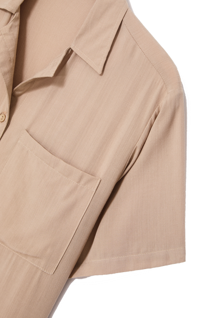 Camisa Gola Blazer Feminina