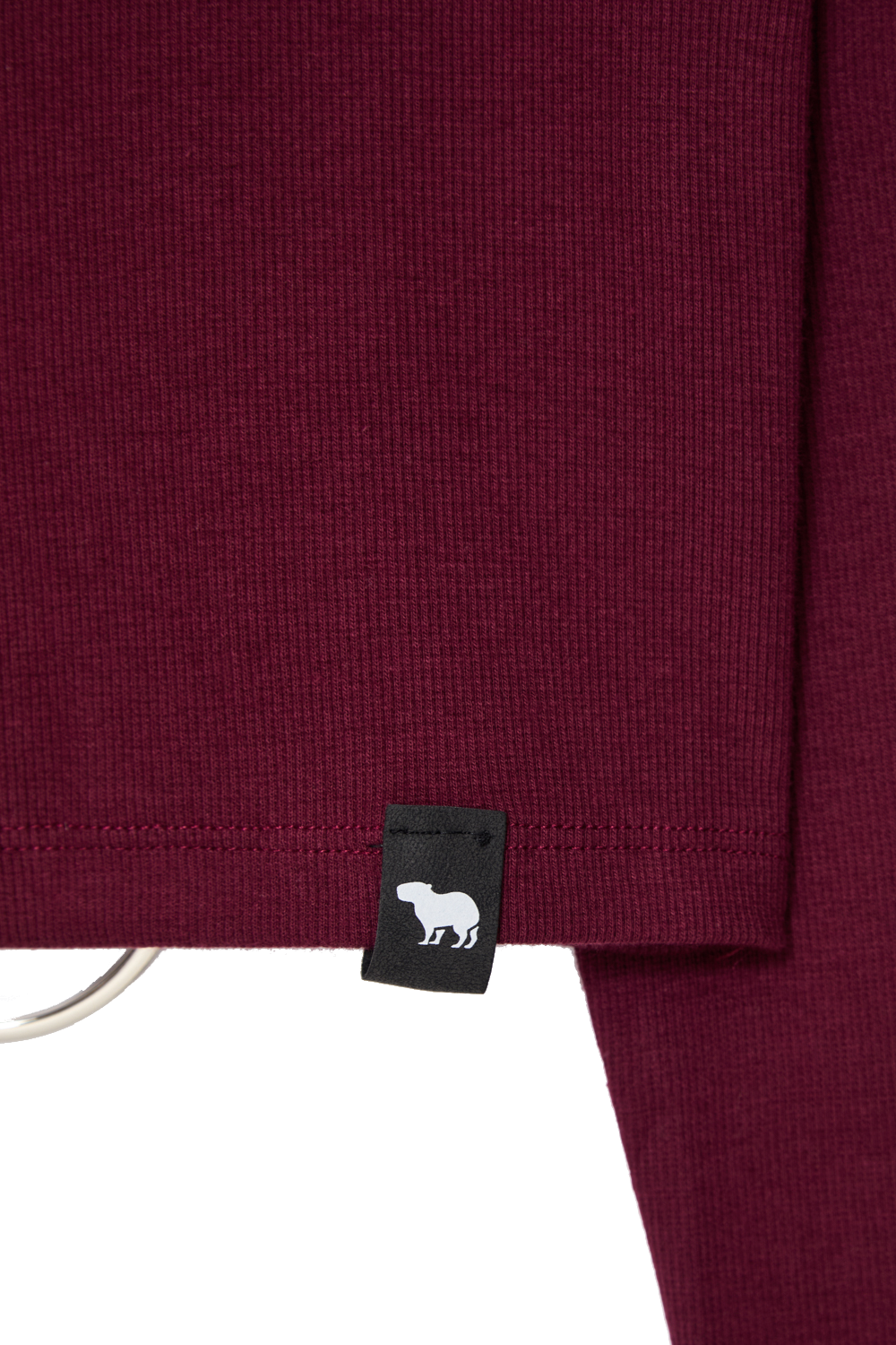 Cropped manga longa bordô