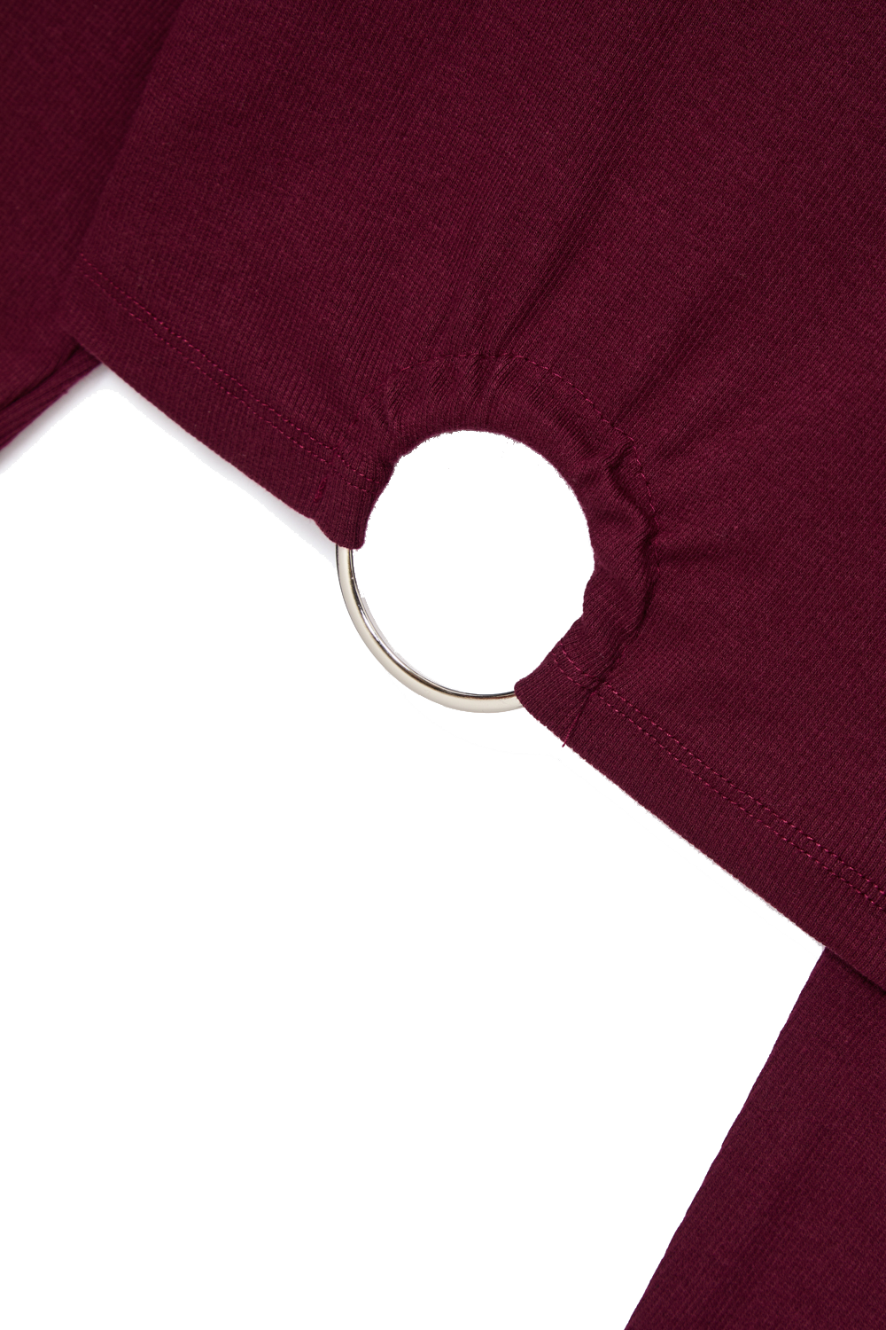 Cropped manga longa bordô