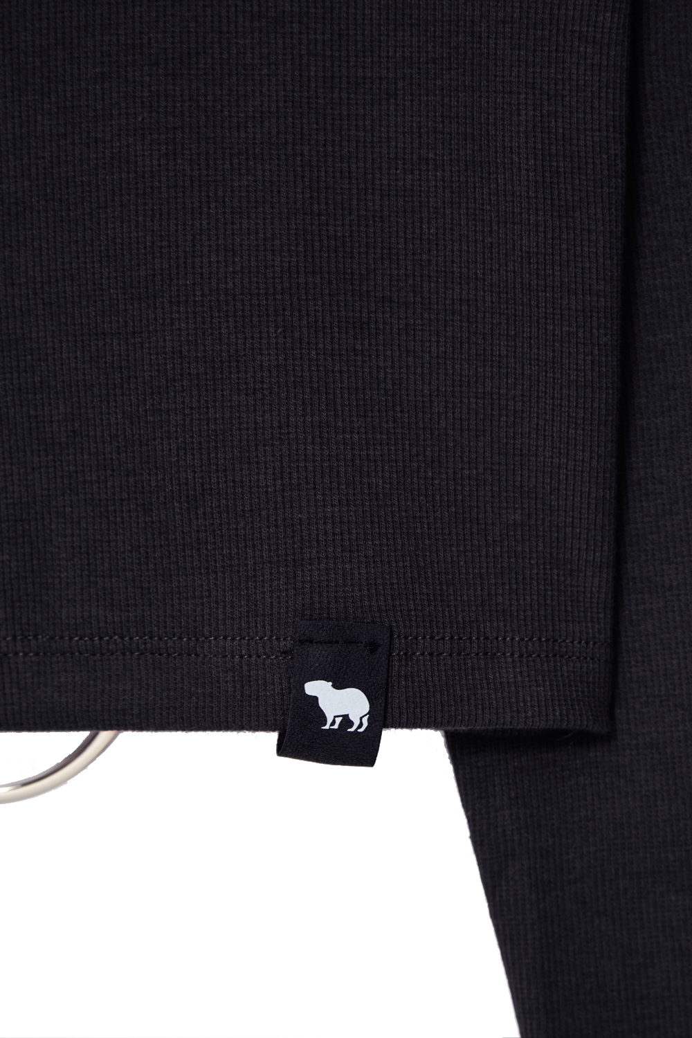 Cropped manga longa preto