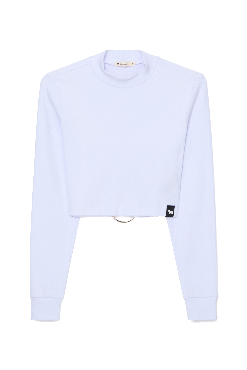 Cropped manga longa branco