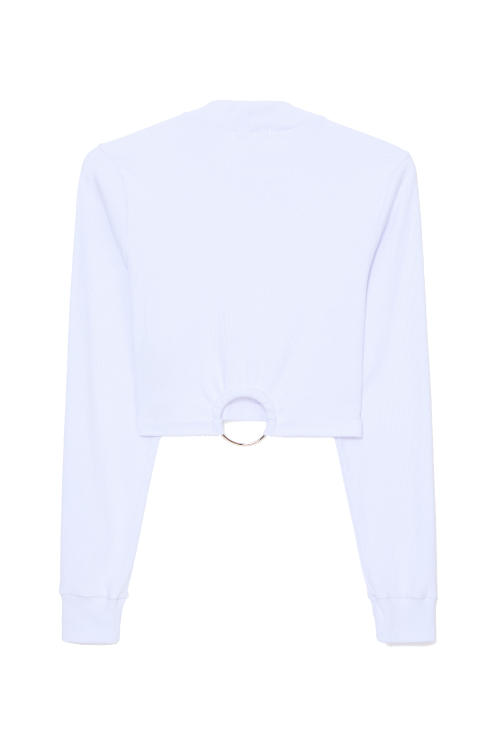 Cropped manga longa branco