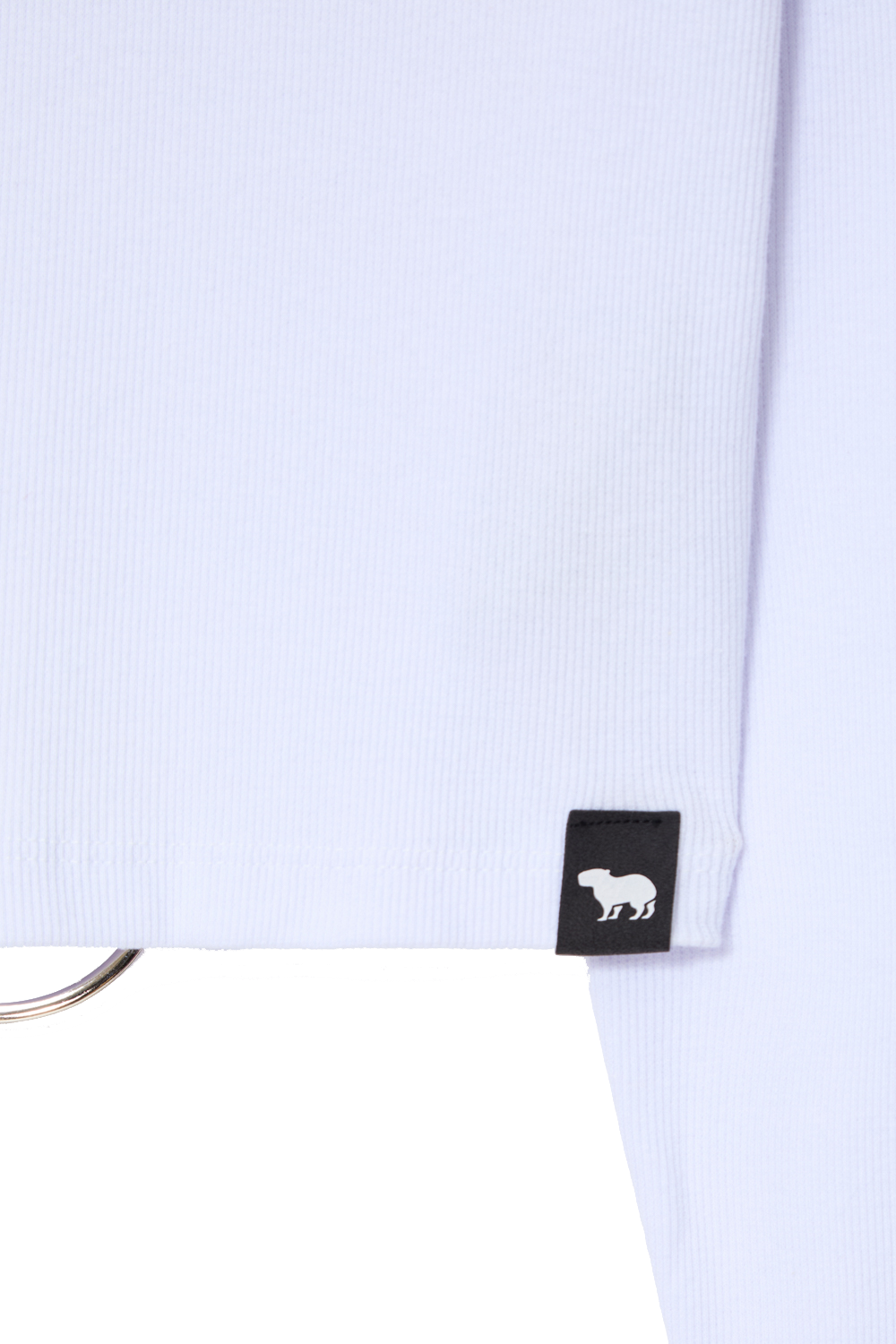 Cropped manga longa branco