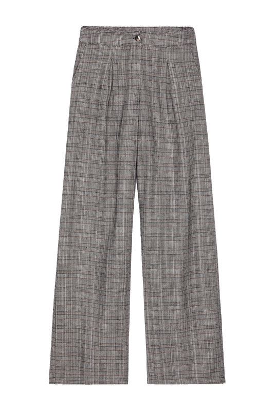Calça Pantalona Feminina Quadriculada