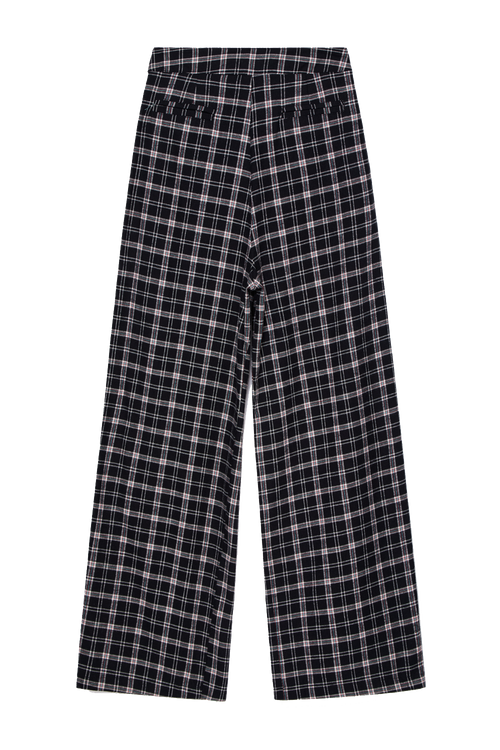 Calça pantalona xadrez