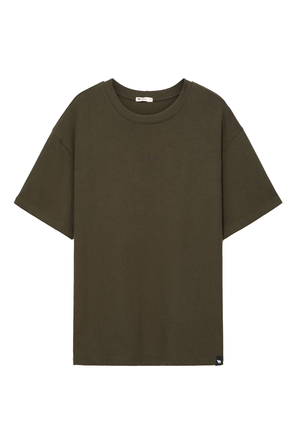 Camiseta básica oversized verde militar